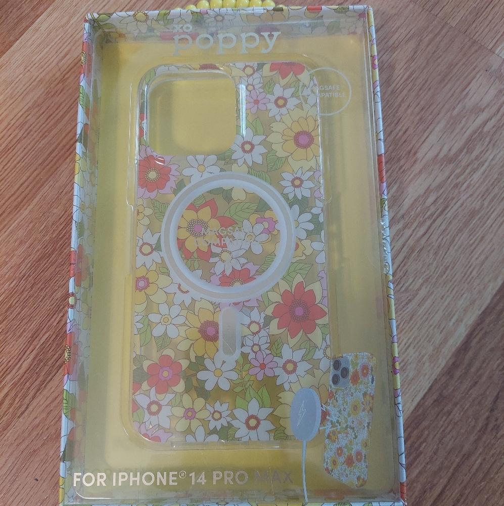 XO Poppy For iPhone 14 Pro Max Floral Phone Case NWOT